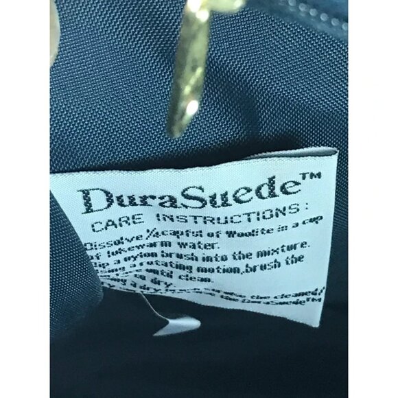 Protocol Womens Blue Brown Leather Inner Zip Pockets Shoulder Strap Bag - Picture 7 of 9